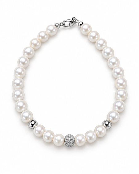 Armband Idee Preziose dal 1987 Dame in Weißgold Perla IP.BK18B/19P - IP.BK18B/19P